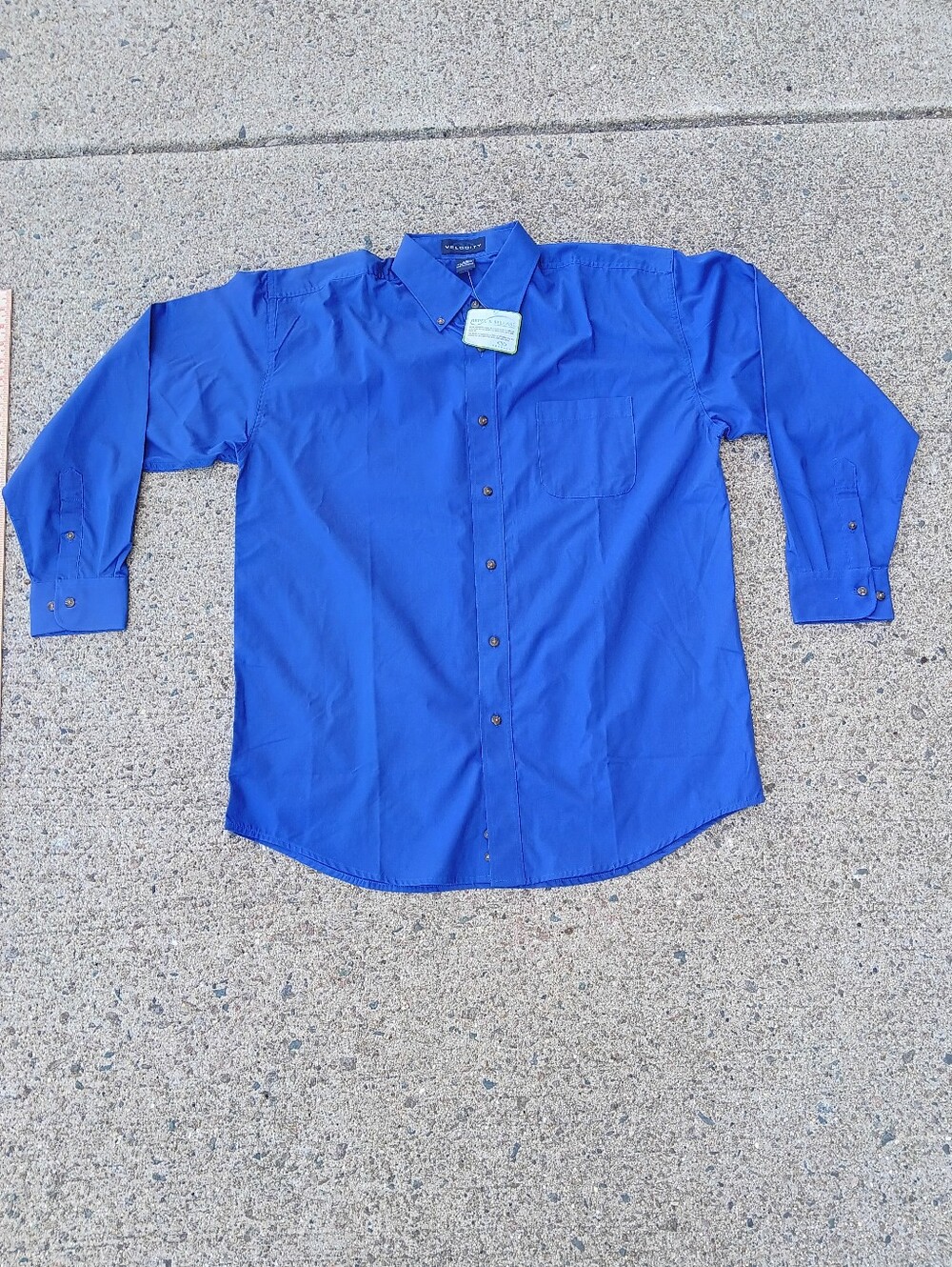 NWT Velocity Men's Royal Blue Long-Sleeve Dress Shirt Size L